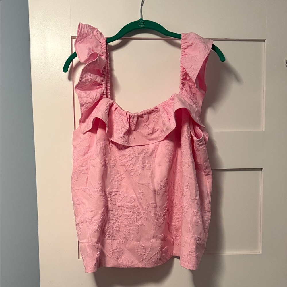 Lilly Pulitzer Zoya Ruffle Top - Conch Shell Pink